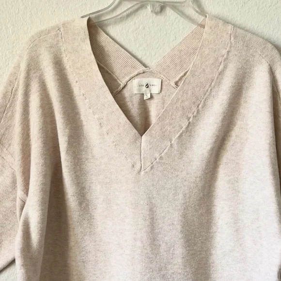 Lou & Gray Double V Cotton Sweater - Picture 4 of 10